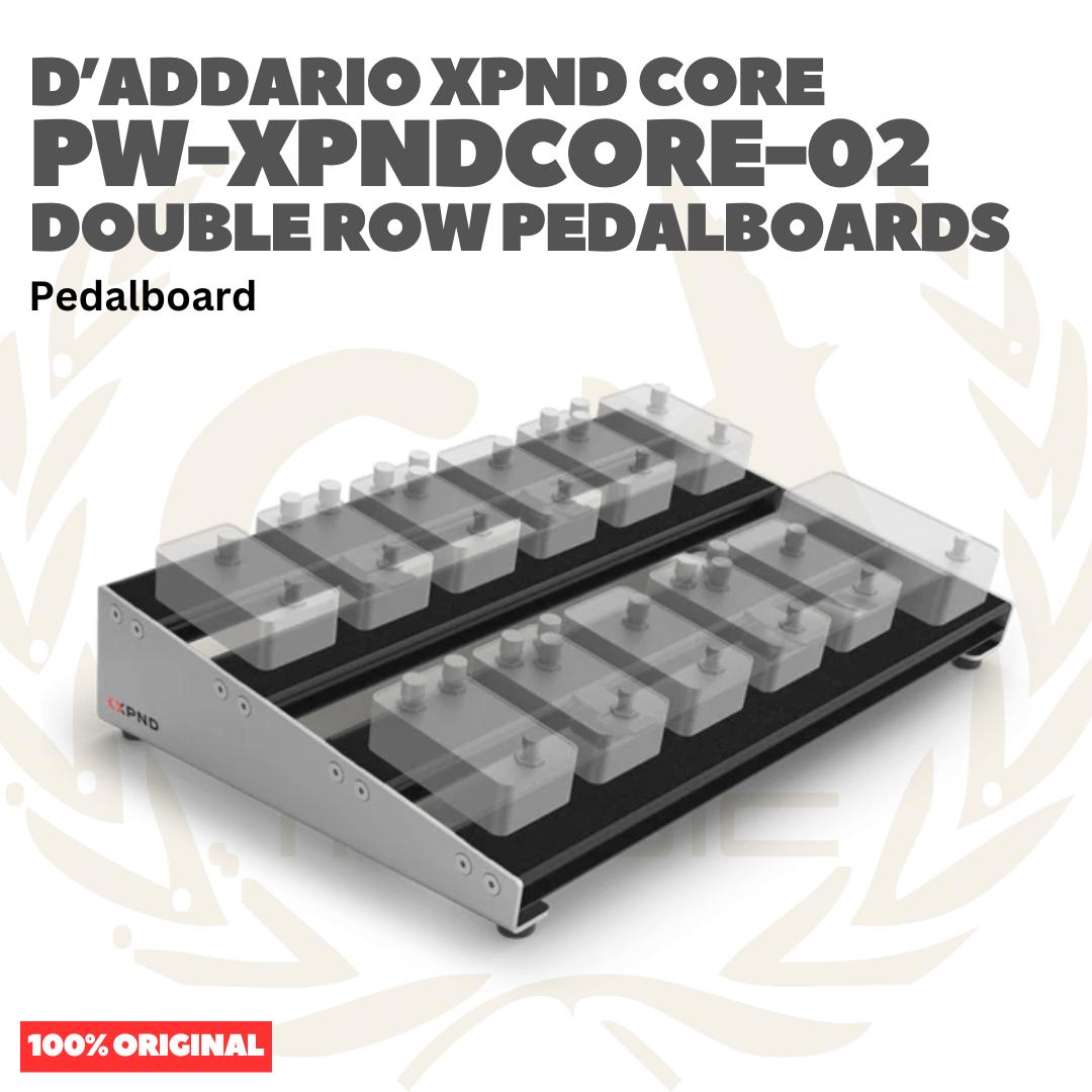 D'Addario PW-XPNDCORE-02 XPND Core Double Row Pedalboard - Pedal Board for Guitar Bass Effects