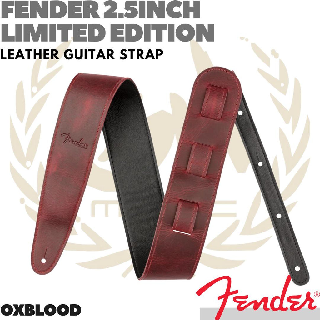 FENDER 2.5inch Limited Edition Leather Strap Gitar Bass