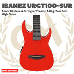 Ibanez URGT100 Tenor Ukulele 4-String w/Preamp & Bag - Ukulele Tenor 4-senar Original Asli
