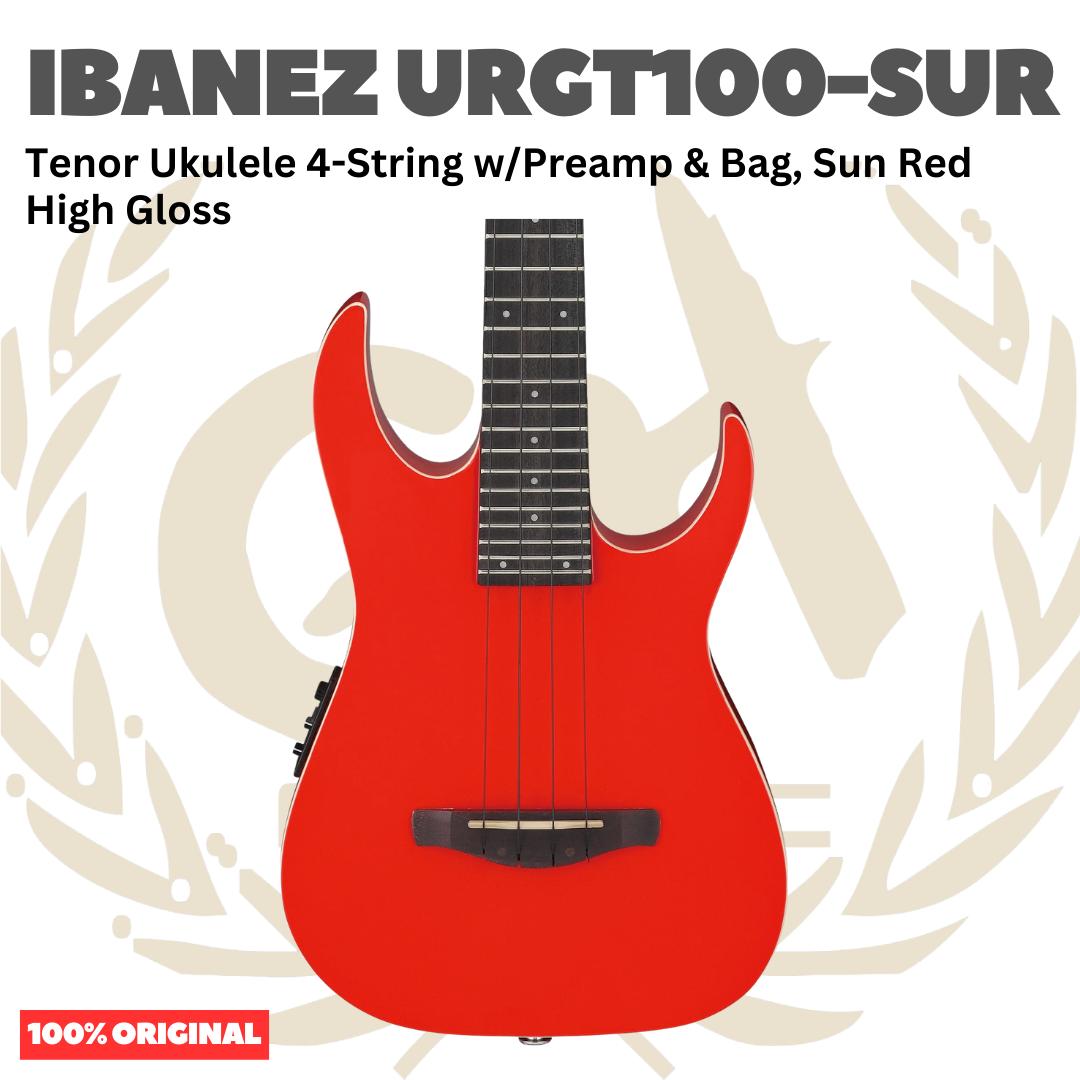 Ibanez URGT100 Tenor Ukulele 4-String w/Preamp & Bag - Ukulele Tenor 4-senar Original Asli