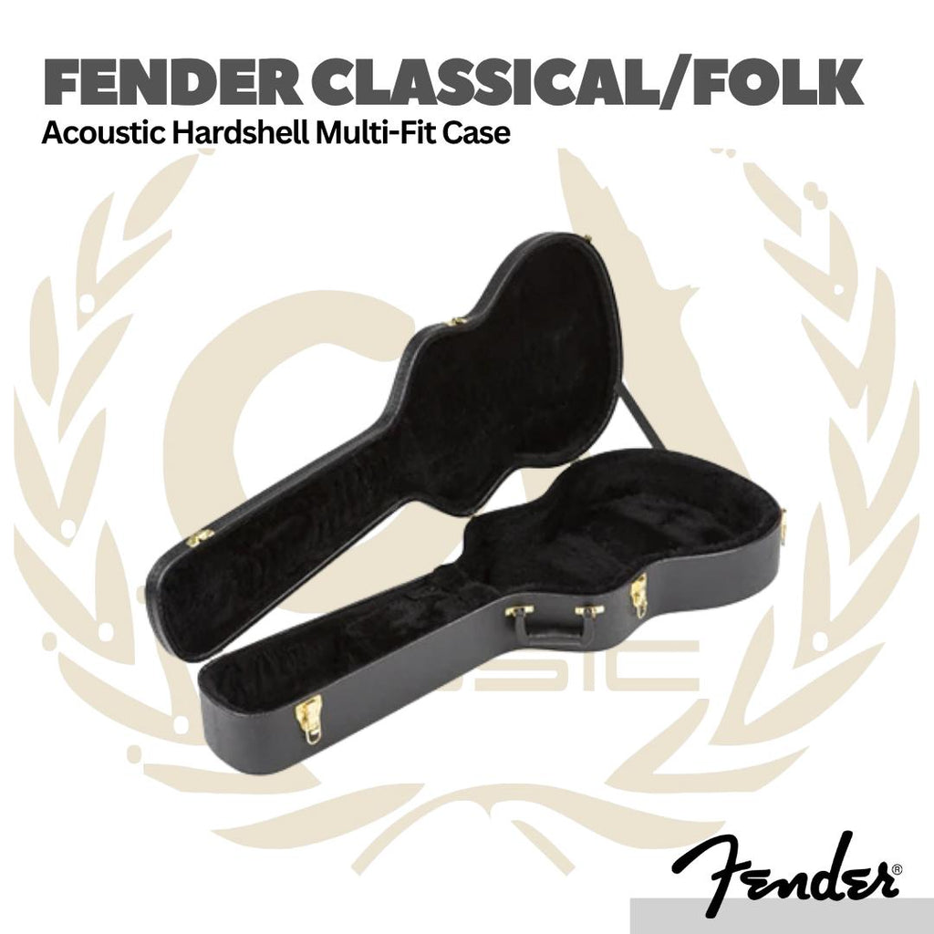 Fender Classical/Folk Acoustic Hardshell Multi-Fit Case - Koper Gitar