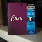 ELIXIR 11025 Polyweb 80/20 Bronze Acoustic Guitar Strings 11-52 Senar
