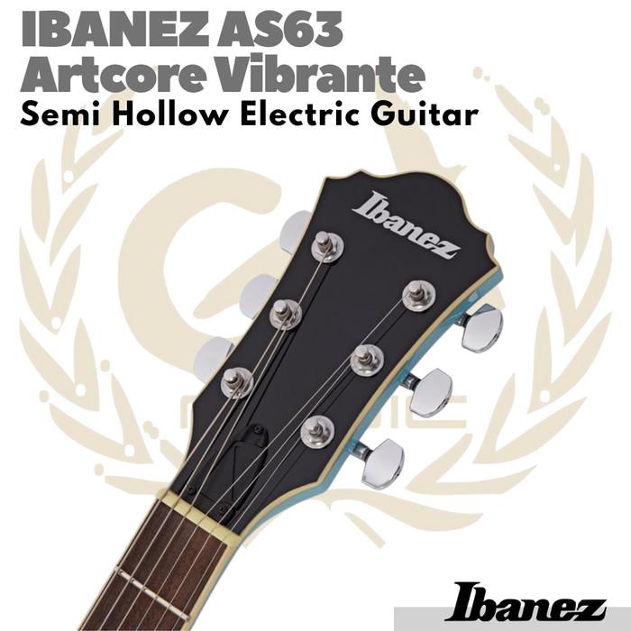 Ibanez AS63 Artcore Vibrante Semi Hollow Electric Guitar Gitar listrik