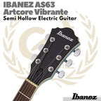 Ibanez AS63 Artcore Vibrante Semi Hollow Electric Guitar Gitar listrik