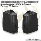 BEHRINGER EUROPORT PPA2000BT 2000W 8 Channel Portable PA Speaker Mixer