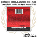 ERNIE BALL 2210 Extra Light Nickel Electric Guitar Strings 10-50 Senar