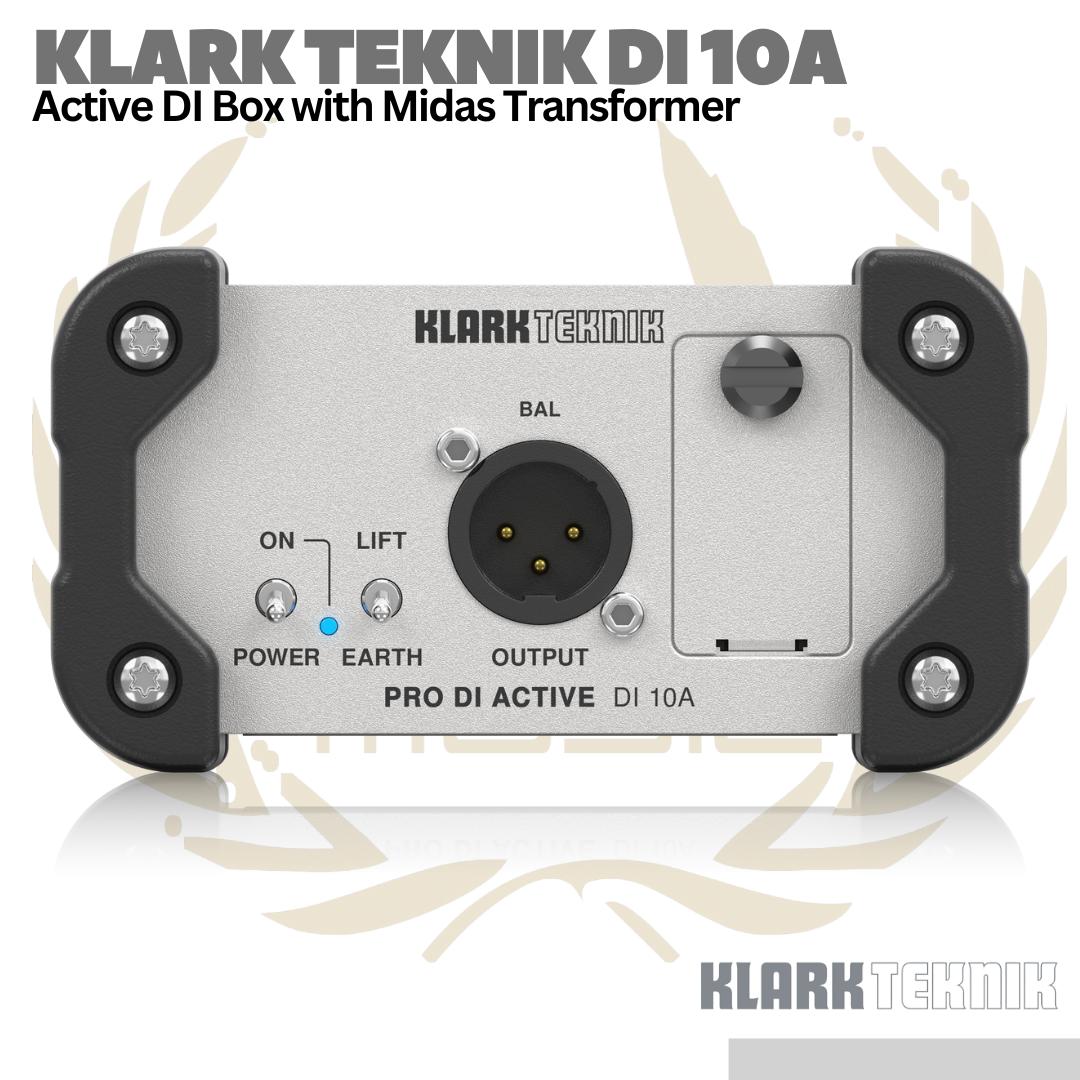 Klark Teknik DI 10A Active DI Box with Midas Transformer | DI10 DI10A