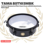 TAMA BST103MBK 3x10inch Metalworks Effect Snare Drum w/MC69 Attachment, Matte Black - Senar Drum | BST 103 MBK
