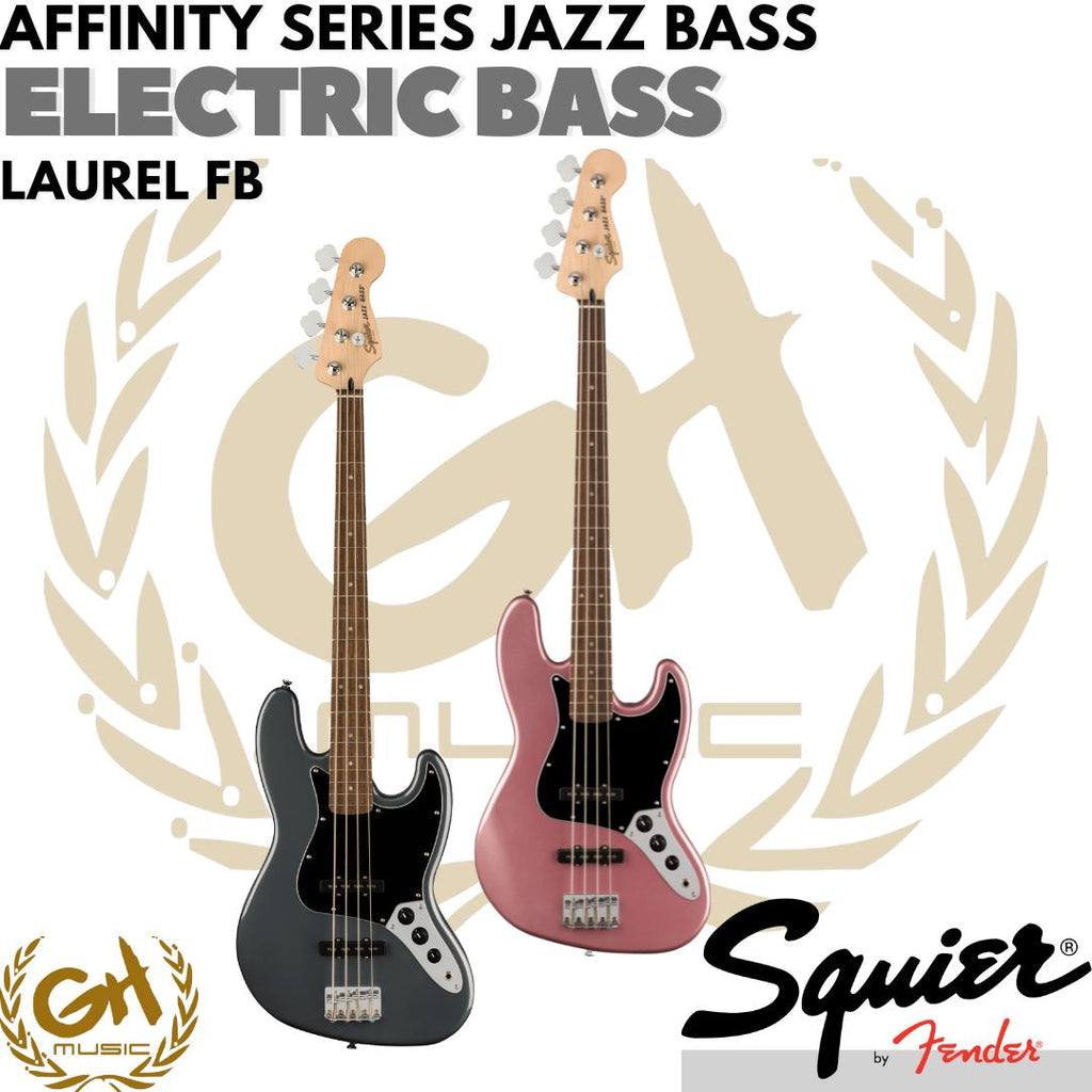 Squier Affinity Series Jazz Bass Guitar, Laurel FB - Bass Elektrik