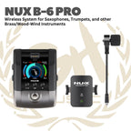 NUX B-6 PRO Wireless System for Saxophones, Trumpets, and other Brass/Wood-Wind Instruments - Mic Wireless NUX B6 PRO untuk Alat Musik Tiup