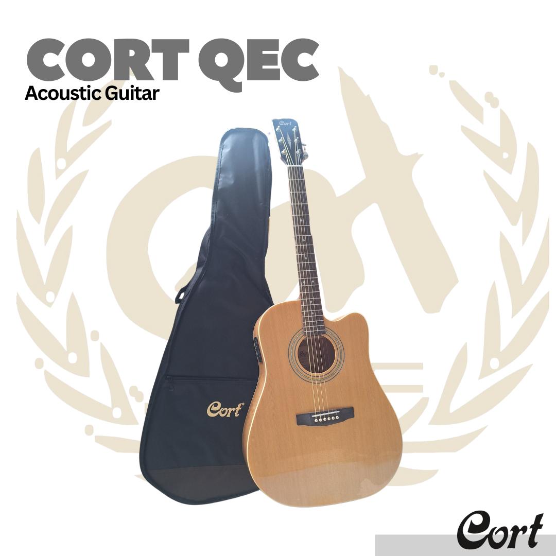 Cort AD-QEC-NAT Acoustic Electric Guitar w/Bag - Gitar Akustik Elektrik Cort AD QEC NAT Include Softcase Bag