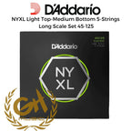 D'Addario NYXL45125 5-Strings Electric Bass Long Scale Set 45-125 | Senar Bass Elektrik Daddario NYXL Asli Original