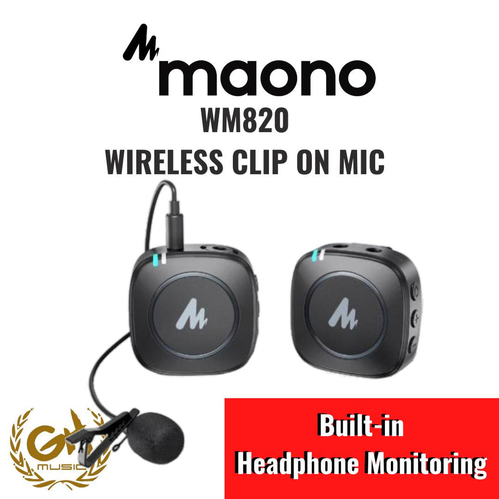MAONO WM820 WIRELESS CLIP ON MIC SYSTEM
