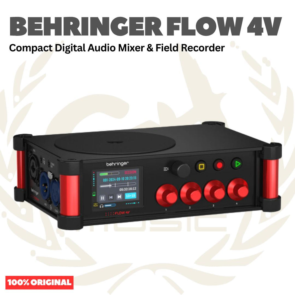 Behringer FLOW 4V Compact Digital Audio Mixer & Field Recorder