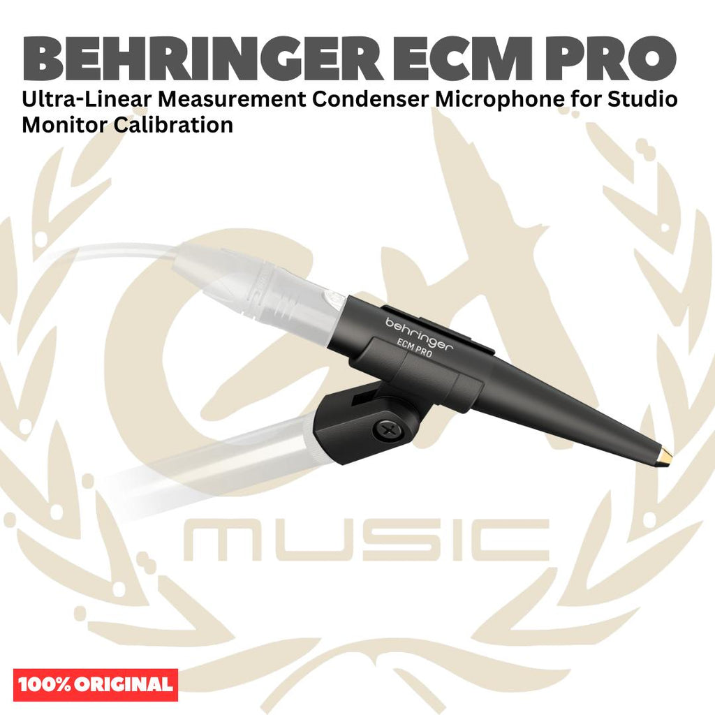 Behringer ECM PRO Ultra-Linear Measurement Condenser Microphone for Studio Monitor Calibration - ECMPRO Mik Kondeser Mikrofon Kondensor RTA Original Asli