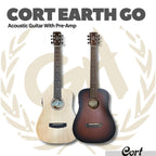 Cort Earth GO Acoustic Electric Guitar with Pre-Amp - Gitar Transkustik TransAcoustic Akustik Elektrik Earth-Go PreAmp Original Asli