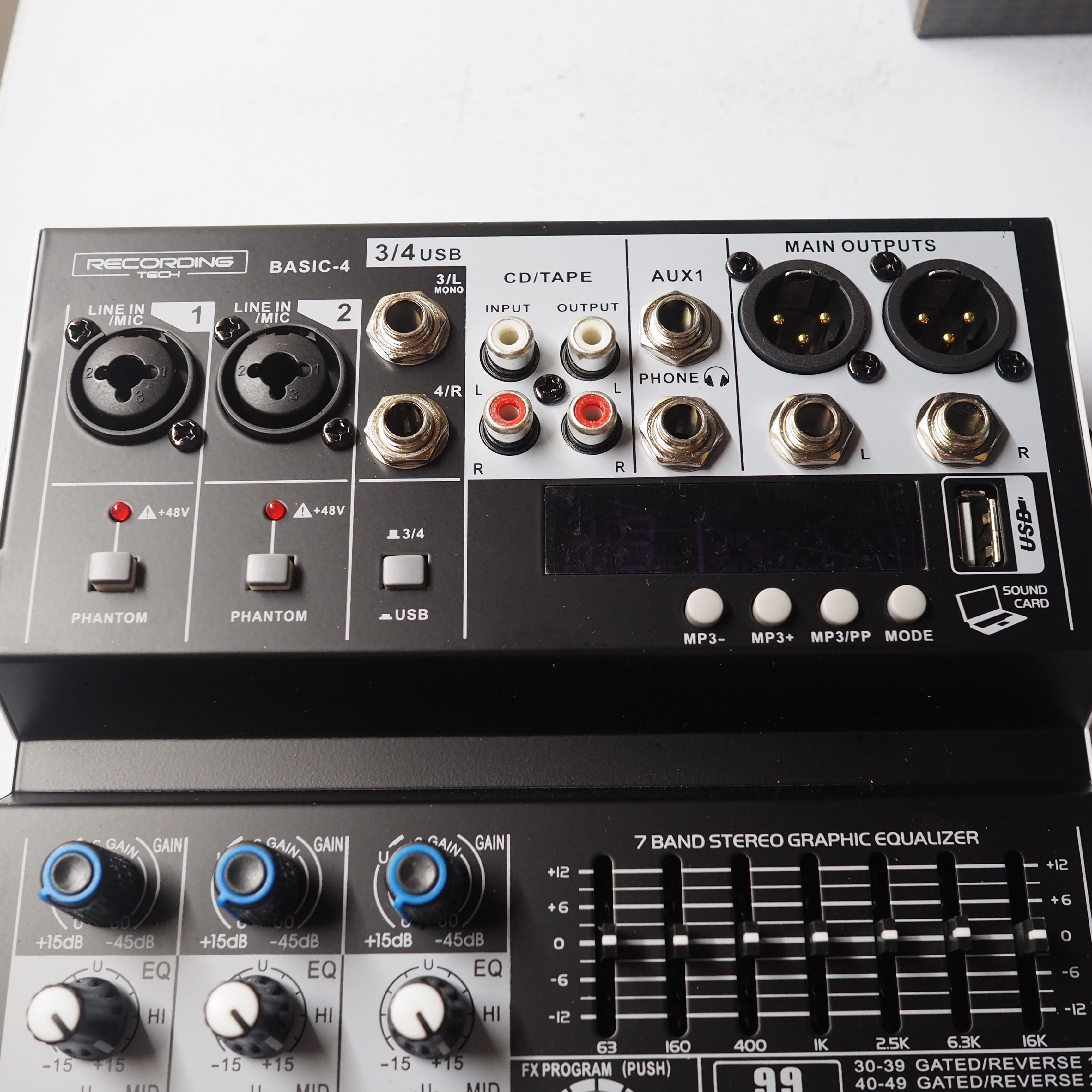 RECORDING TECH BASIC 4 MIXING CONSOLE | Audio MIxer 4 Channel Basic4