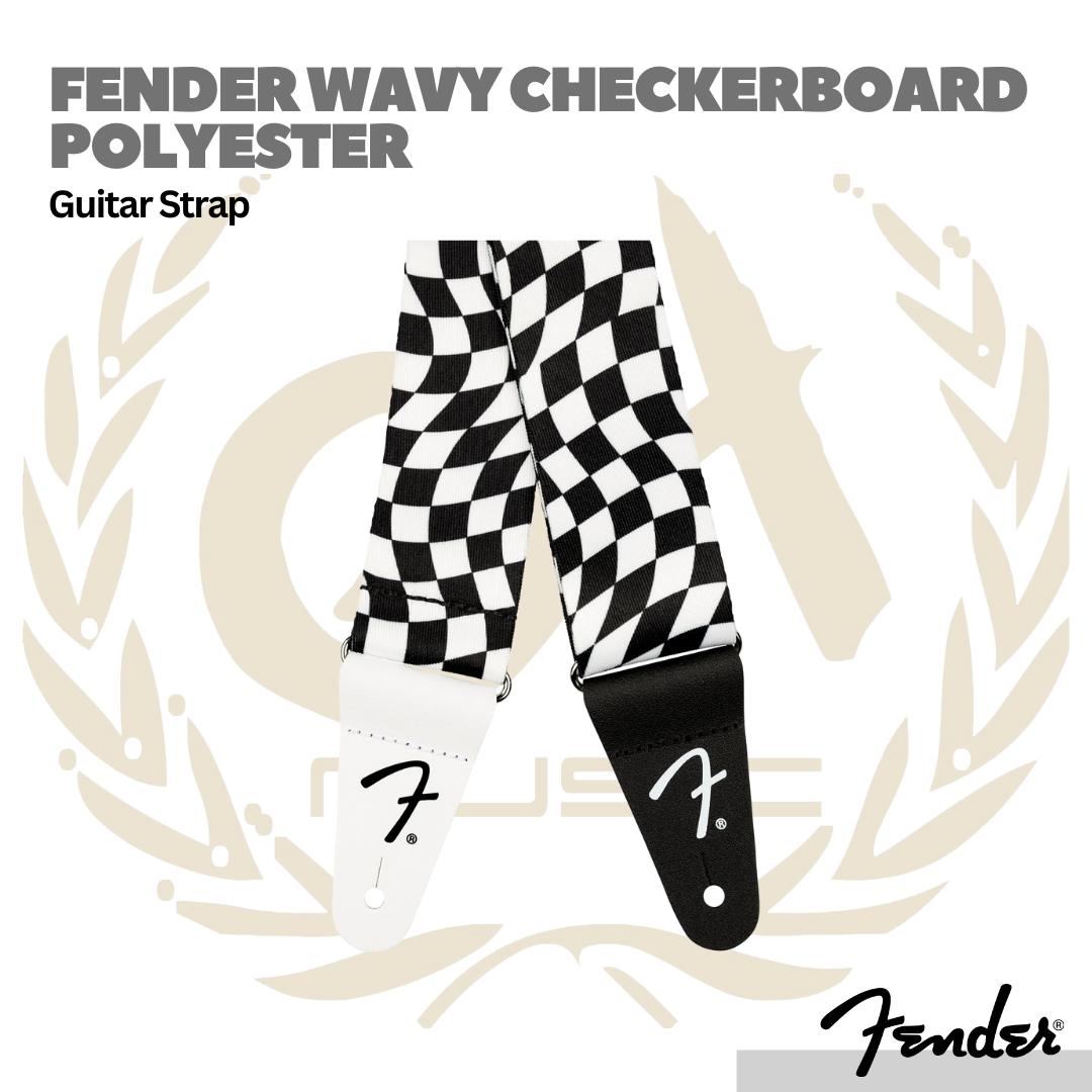 Fender Wavy Checkerboard Polyester Guitar Strap - Strep Gitar Bass