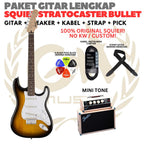 PAKET GITAR SQUIER STRATOCASTER BULLET Electric Gitar | GUITAR PACK