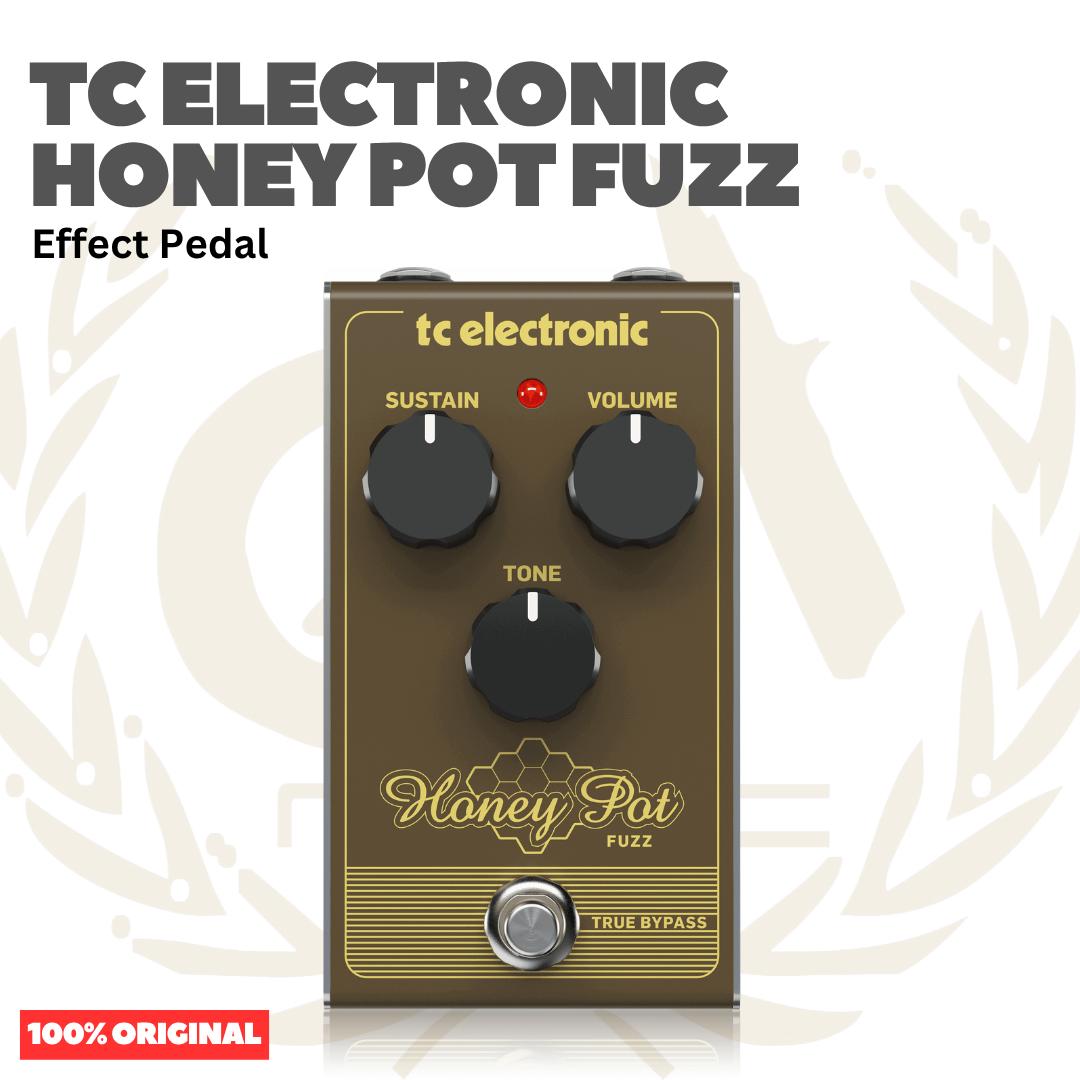 TC Electronic Honey Pot Fuzz Vintage-Flavored Fuzz Pedal with Massive Wall of Tones and Miles of Sustain Effect Pedal - Efek Pedal Gitar