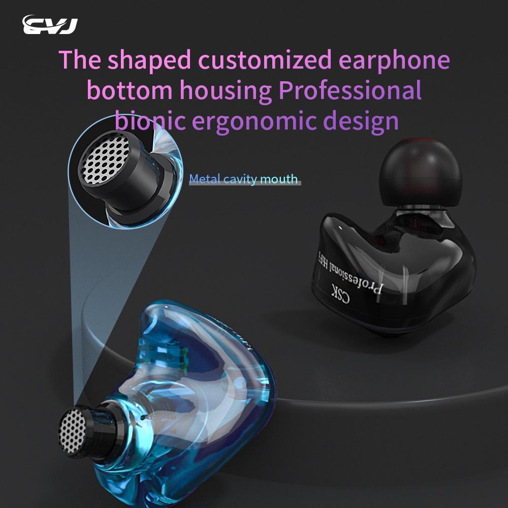 CVJ CSK EARBUDS 1DD+1BA HiFi MUSIC EARPHONE SUPER HEAVY BASS