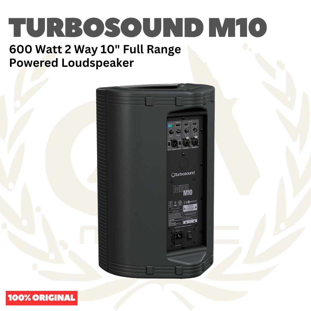 Turbosound Milan M10 600 Watt 2 Way 10" Full Range Powered Loudspeaker Portable - Speaker Aktif Portabel
