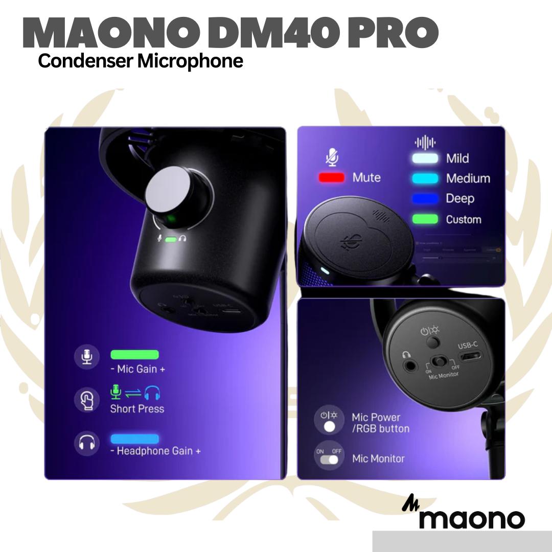MAONO DM40 PRO USB / Wireless Gaming Desktop Microphone | Mic Condenser Podcast