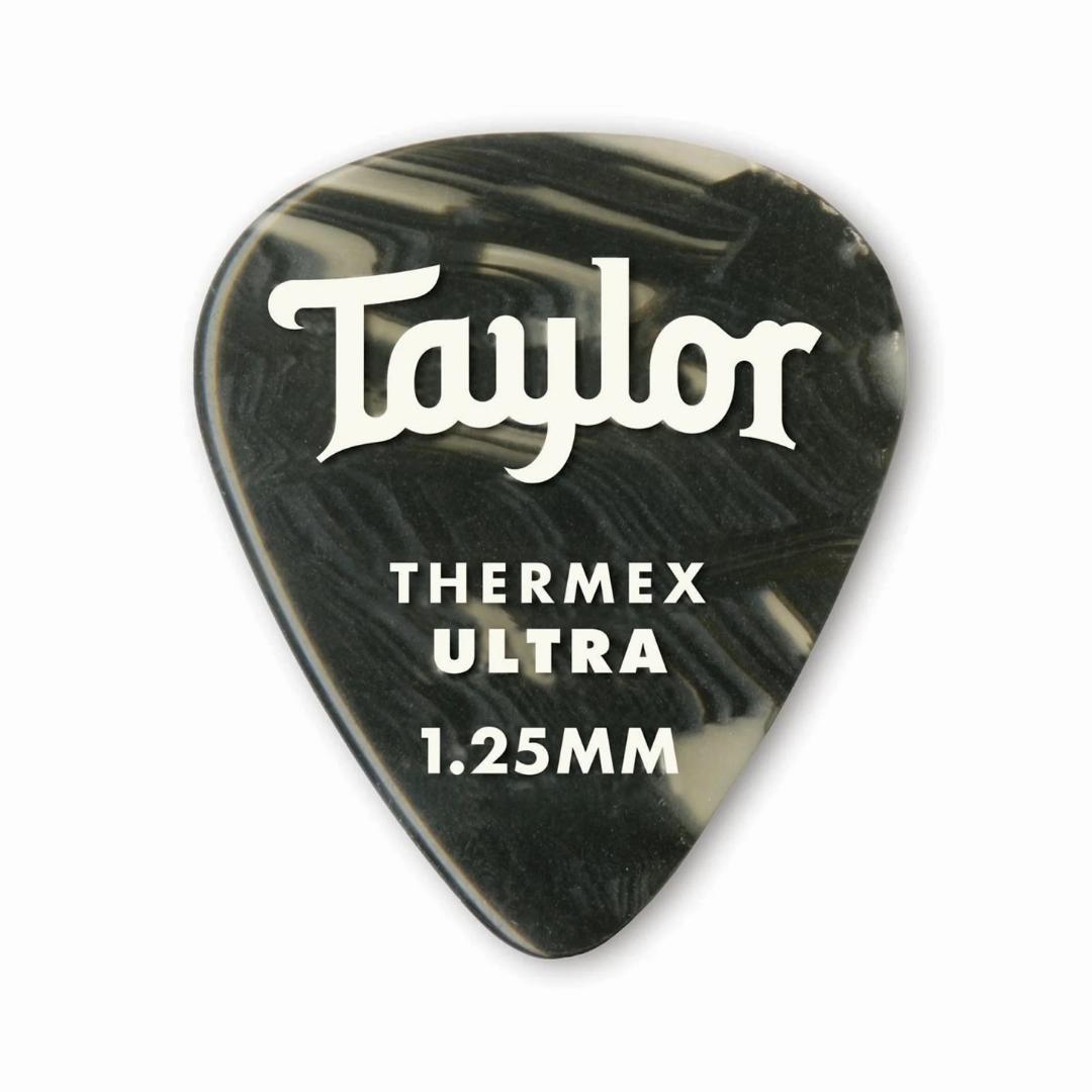 Taylor Premium DarkTone 351 Thermex Ultra Picks, Black Onyx 6-Pack - Pick Gitar Bass