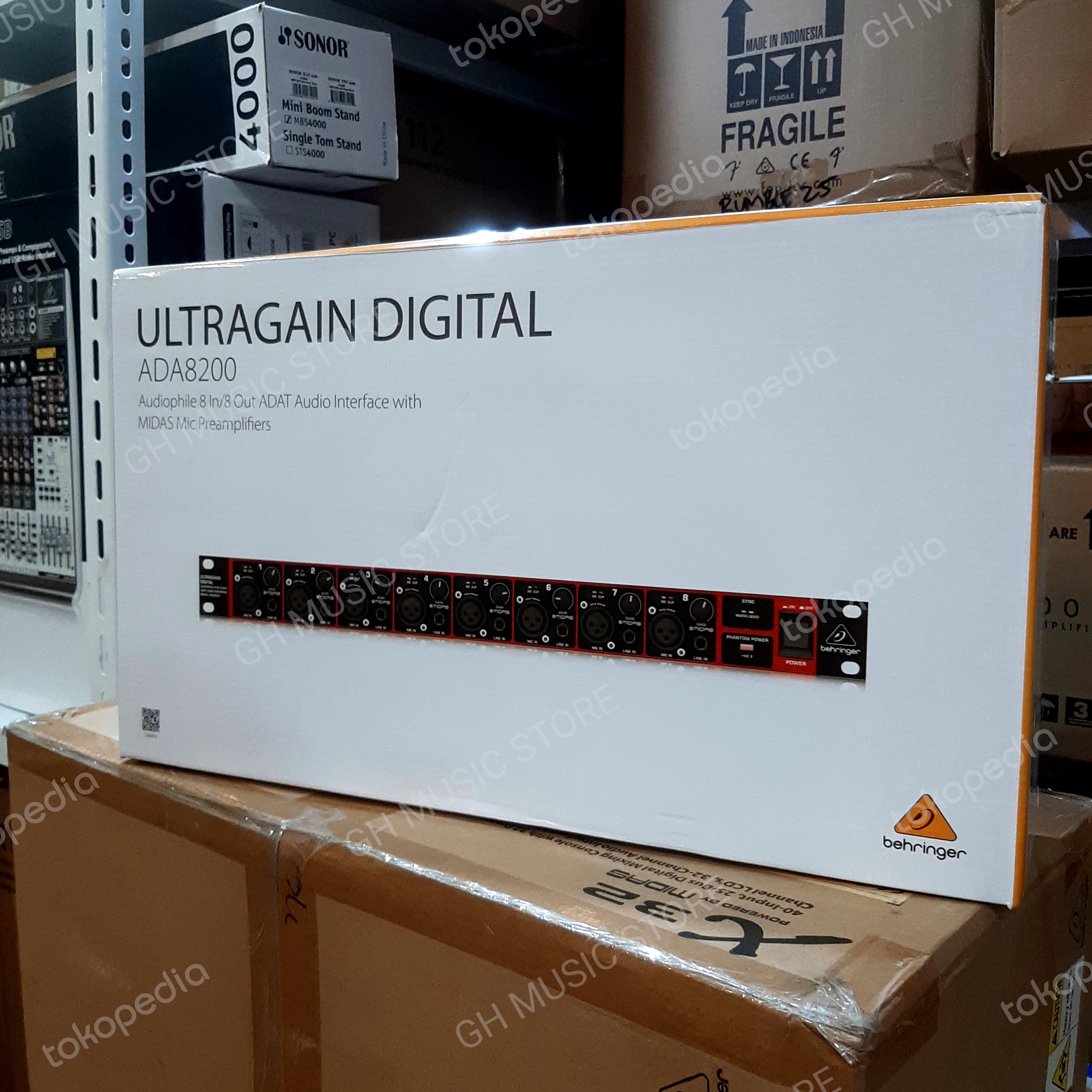 BEHRINGER ADA8200 ADA 8200 Audio Interface with Midas Mic Preamps