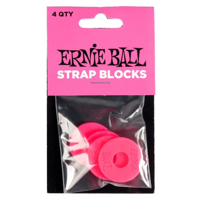ERNIE BALL RUBBER STRAP BLOCKS 4 Packs | Pelindung Strap Gitar Bass
