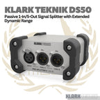Klark Teknik DS 50 Assive 1-In/2-Out Signal Splitter With Extended Dynamic Range