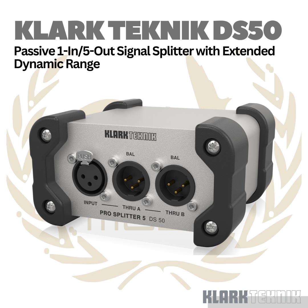 Klark Teknik DS 50 Assive 1-In/2-Out Signal Splitter With Extended Dynamic Range