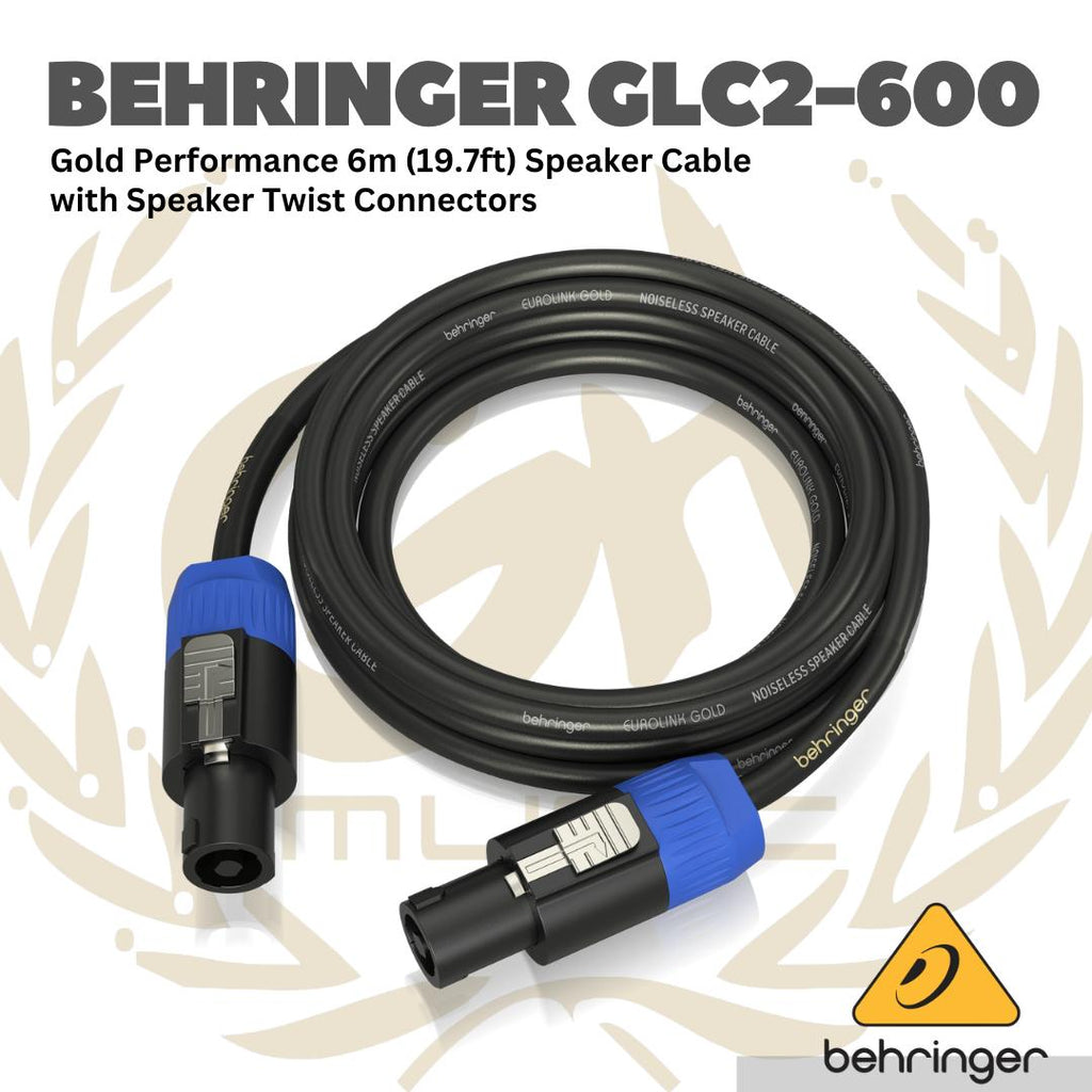 Behringer GLC2 Eurolink Gold Series Speaker Cable with Speaker Twist Connectors