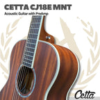 Cetta CJ18E Acoustic Guitar with Pre-Amp - Gitar Akustik Elektrik CJ18E dengan PreAmp