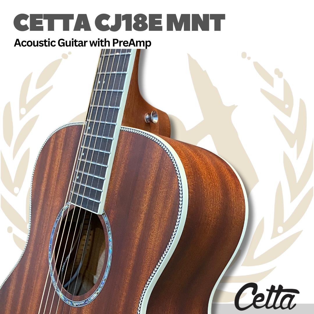 Cetta CJ18E Acoustic Guitar with Pre-Amp - Gitar Akustik Elektrik CJ18E dengan PreAmp