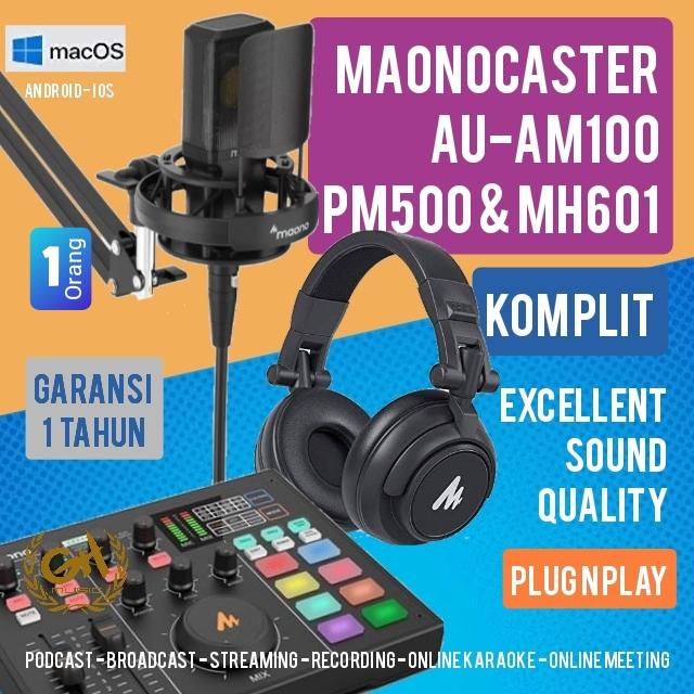 MAONOCASTER AU-AM100, MAONO PM500, MH601 - PODCAST, RECORDING 1 ORANG