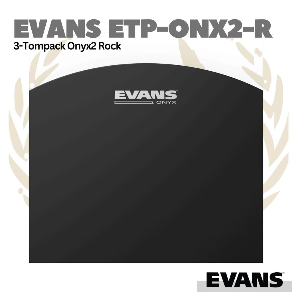 EVANS ETP-ONX2-R 3-Tompack ONYX2 Rock (10, 12, 16) | Onyx Tom Drum Head Membran