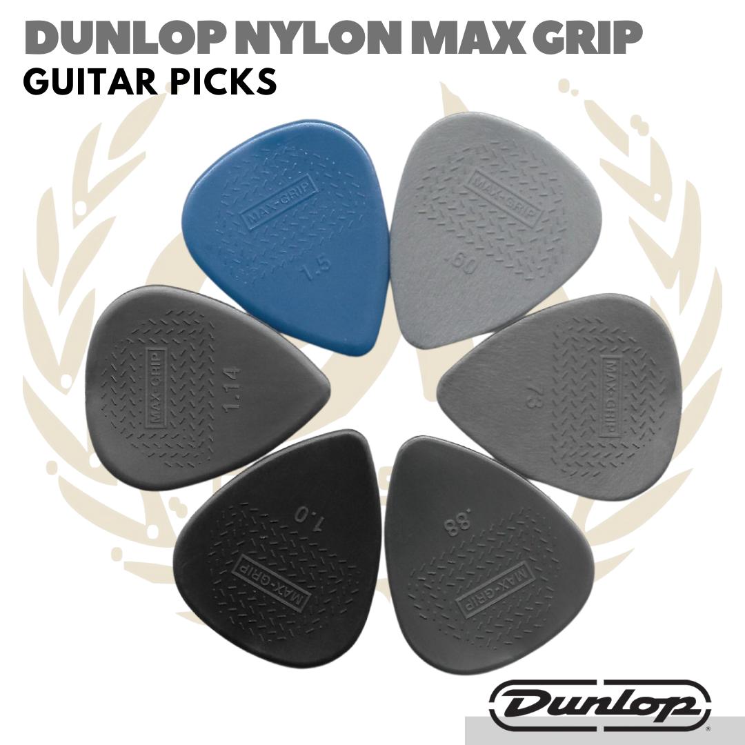 DUNLOP NYLON MAX GRIP Guitar Picks | Pik Gitar Akustik Elektrik isi 12