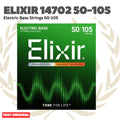 Elixir 14702 Nanoweb Medium B Long Scale Stainless Steel 4-String Electric Bass Strings 50-105 - Senar Bass Elektrik