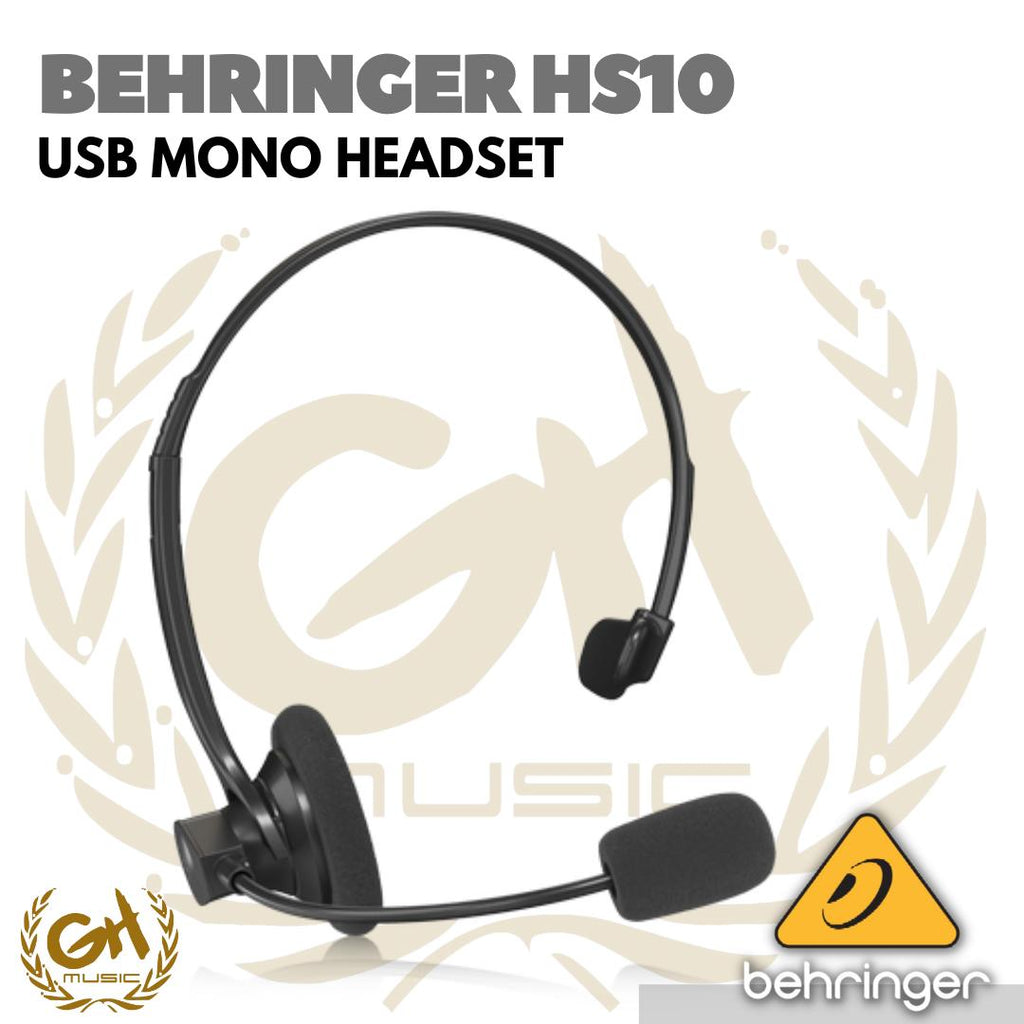 Behringer HS10 USB Mono Headset Microphone Gaming Podcast