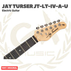 Jay Turser JT-LT-IV-A-U Series Single Cutaway Solid Body Maple Neck 6-String Electric Guitar, Ivory - Gitar Listrik Elektrik