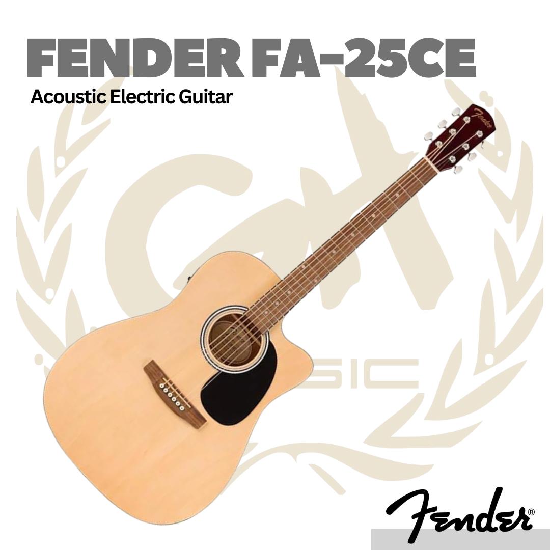Fender FA-25CE Dreadnought Acoustic Guitar - Gitar Akustik