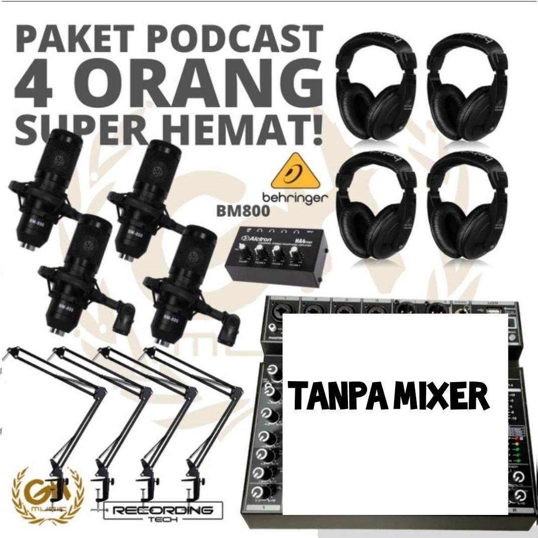 PAKET PODCAST 4 ORANG MURAH BERKUALITAS PM360 / BM800 + RT ELEGANT 6 MK2