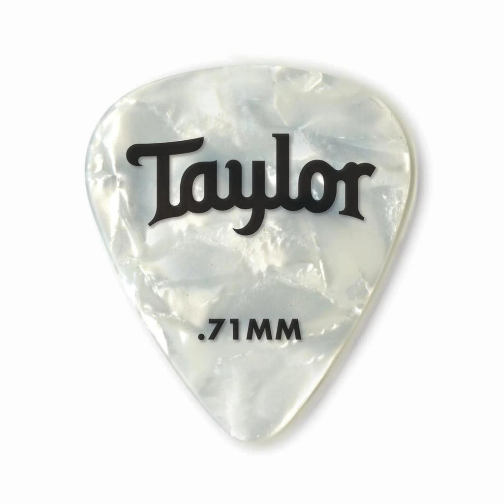 Taylor Celluloid 351 Picks, White Pearl 12-Pack - Pick Gitar Bass
