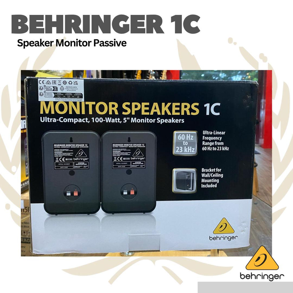 Behringer 1C-BK Ultra Compack 100Watt 5" Passive Studio - Speaker Monitor