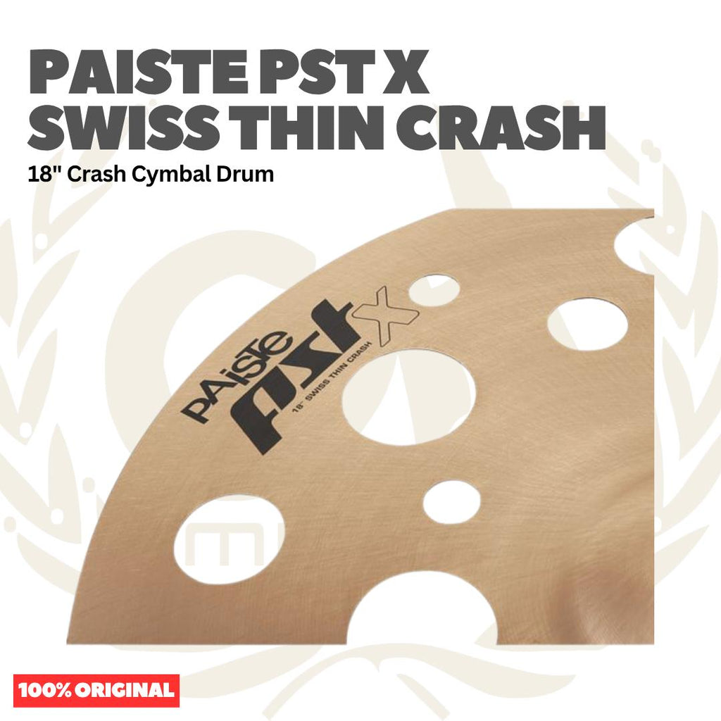 Paiste PST X Swiss Thin Crash Cymbal Drum - Simbal Drum