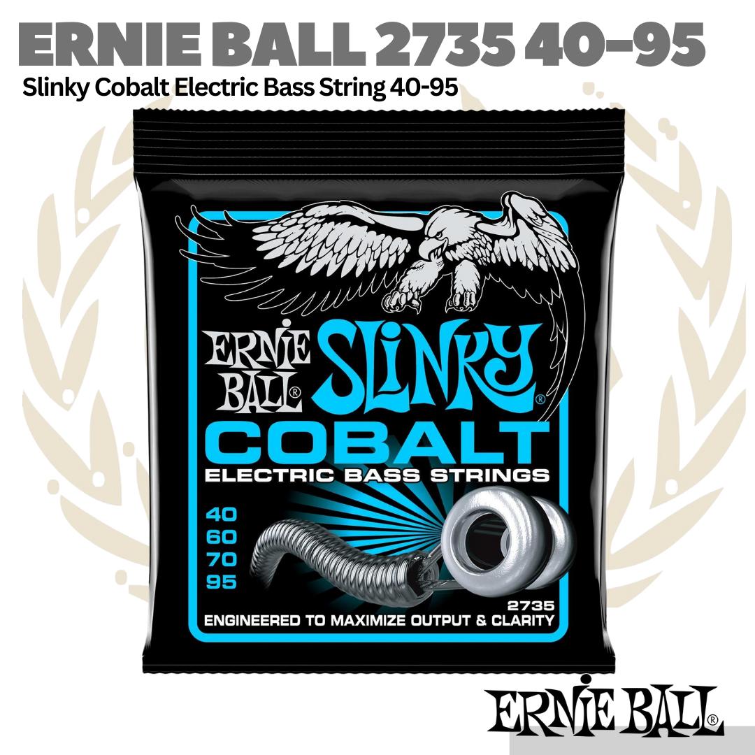 Ernie Ball 2735 Extra Slinky Cobalt Electric Bass Strings, 40-95