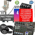 PAKET PODCAST 4 ORANG MIXER RECORDING TECH MX6DSP PLUS MIC