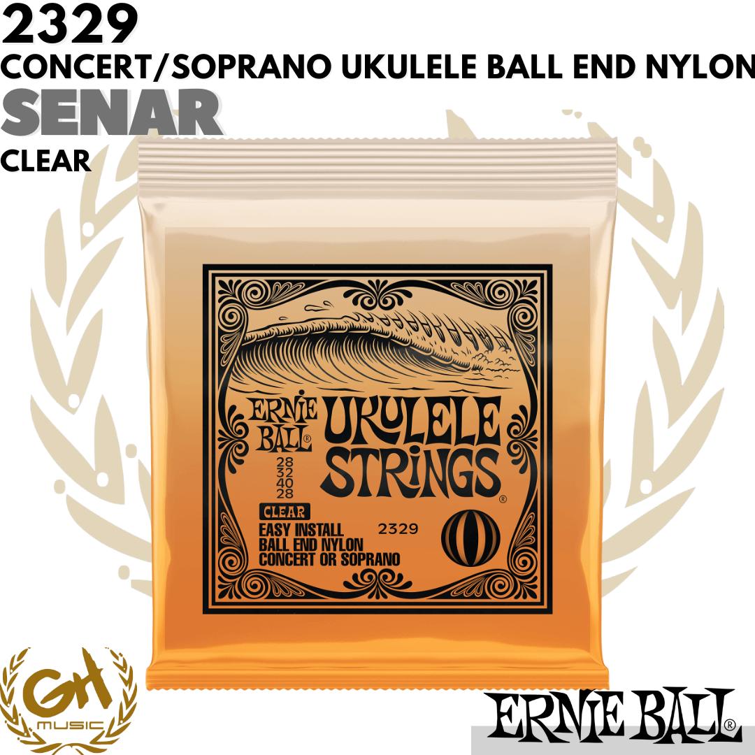 Ernie Ball 2329 Concert Soprano Nylon Ball End, Clear - Senar Ukulele