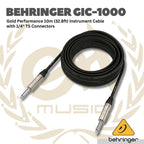 Behringer GIC 1/4 inch TS Male Instrument Cable - Jek Kabel Instrument